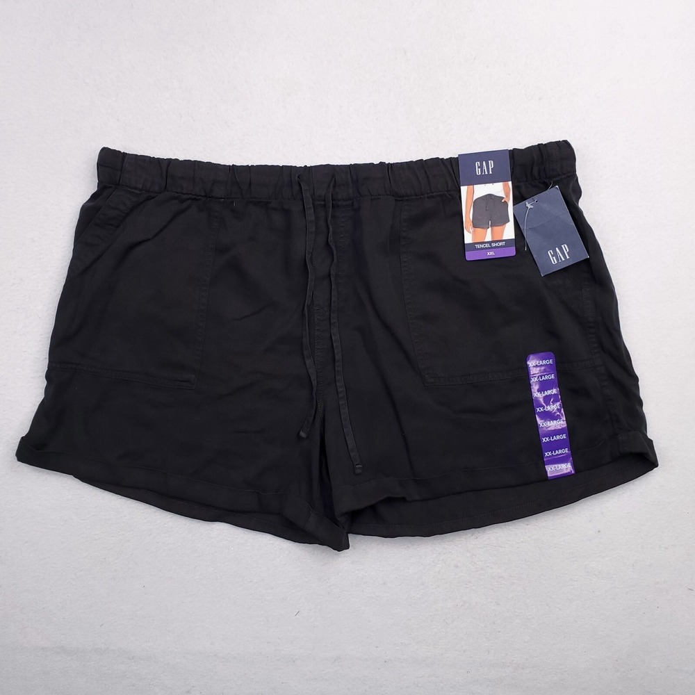 Gap Shorts Womens XXL Black Tencel Utility Lightweight Twill Casualwear 3.5" NWT